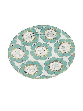 Anthropologie Forbury Dinner Plate decorative floral pattern gold trim Porcelain